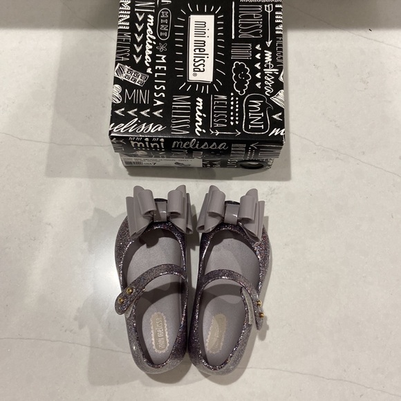 Mini Melissa ultragirl Sweet I silver glitter size toddler 7 - Picture 3 of 13
